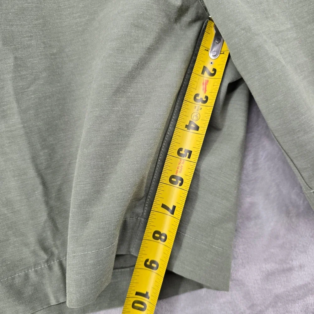 Faherty All Day Shorts Mens 40 Green Flat Front‎ Hybrid Performance Casual